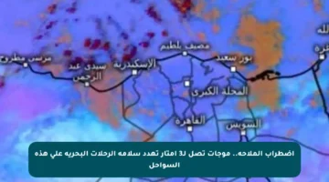 اضطراب الملاحة.. موجات تصل لـ3 أمتار تهدد سلامة الرحلات البحرية على هذه السواحل